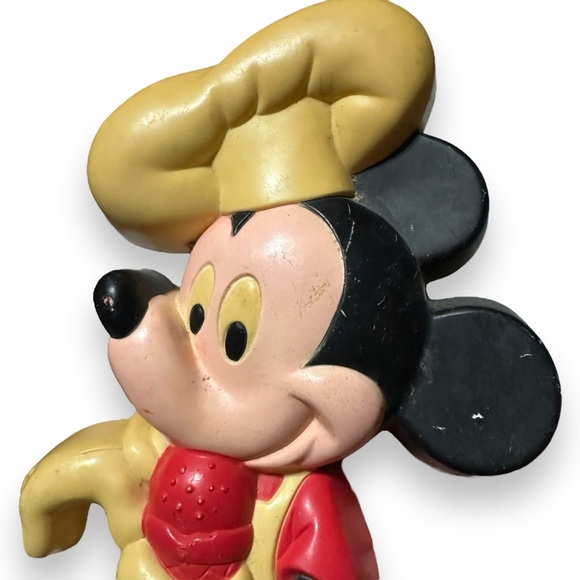 Vintage Mickey Mouse Chef Hard Plastic Wall Hanger Plaque Ice Cream 11" Mexico - Picture 2 of 7